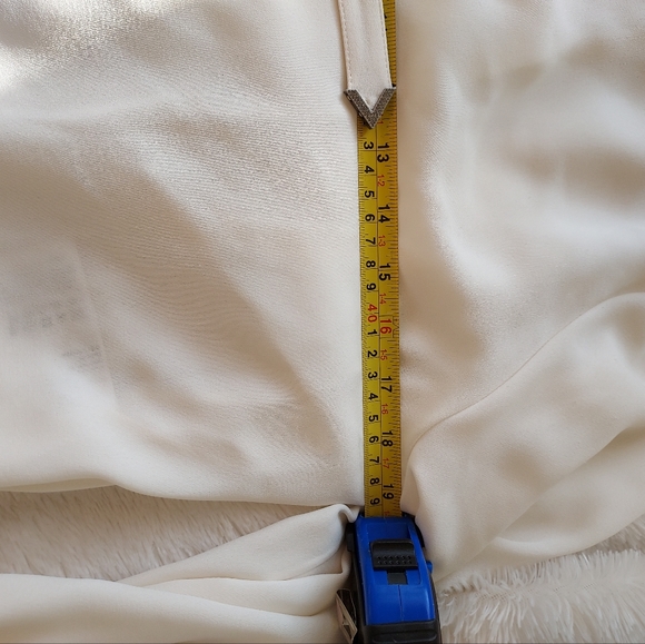 NWT Valentino 100% Silk Swarovski Embellished Tie Neck Blouse - Picture 10 of 15